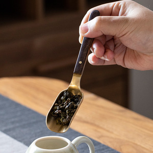 Six Gentlemen <b>Tea</b> <b>Set</b> Solid Wood Ebony Cylinder Copper Utensils Complete Kung Fu <b>Tea</b> Tools With <b>Tea</b> Knife Brush Clips - Product Image 3