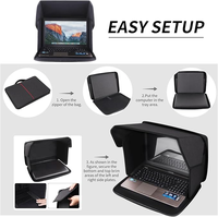 Étui pour ordinateur portable pare-soleil, écran de confidentialité portable pour le travail en extérieur, la plage et la protection en voyage