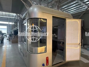 Stainless Steel Mirror Surface Multifunctional 4-Wheel Fast Food Trailer Cart for Hot Dog Coffee Drinks <b>BBQ</b> Food Service - Product Image 3