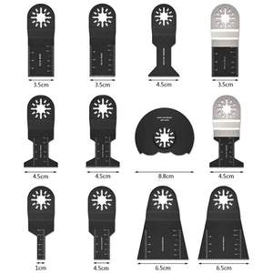 Set Professionale di 12 Lame Multifunzione <span class=keywords><strong>per</strong></span> <span class=keywords><strong>Legno</strong></span>, Lame Oscillanti a Sgancio Rapido, Accessori <span class=keywords><strong>per</strong></span> Utensili Multifunzione con Foro Chiuso - Product Image 2