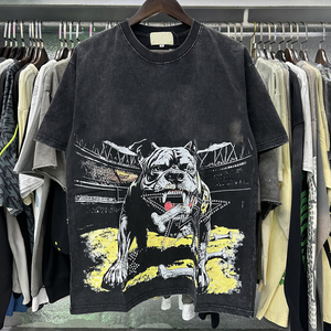 New Designer Top Quality Heavy HipHop Short Sleeved MAJESTIKES <b>T</b>-<b>shirt</b> Distressed Wash <b>Sequin</b> Patches Brand <b>T</b>-<b>shirts</b> for <b>Men</b> - Product Image 1
