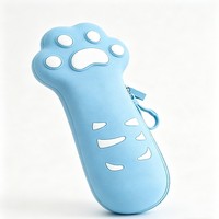 Porte-monnaie en forme de patte de chat multicolore, étui de rangement en silicone durable pour étudiants