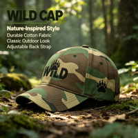 Casquette de baseball camouflage confortable à motif camouflage woodland brodé 3D Patte d'Ours pour la chasse, les sports de plein air et la randonnée