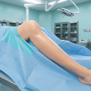 Draps chirurgicaux jetables pour membres inférieurs, bleus, stériles, à usage unique, pour les jambes - Product Image 1