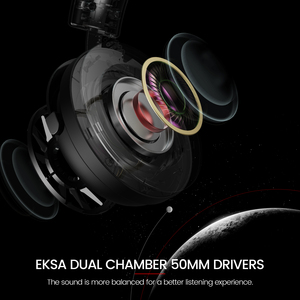 หูฟังแบบมีสาย EKSA E5000S หูฟังแบบมีสายสำหรับเล่นเกม หูฟังไร้สายพร้อมไมโครโฟน สำหรับ PC PS4 PS5 NS - Product Image 2