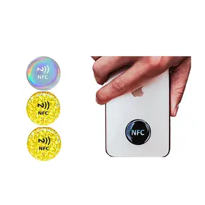 Hot Social Media Colorful NFC NTAG213 etichetta epossidica Anti Metal RFID NFC Tag NFC Sticker