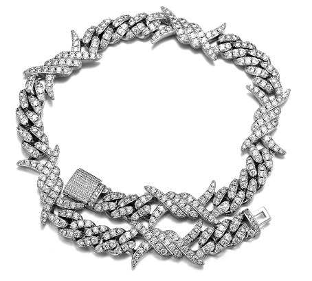 N03130-19MM Fil de fer barbelé Cuban Link-Or