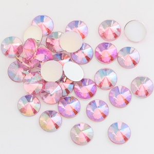 OLeeya Promotion Strass en plastique forme Rivoli à dos plat, pierre acrylique 4/5/6/10mm, strass en cristal à dos plat pour tissu et robe - Product Image 5