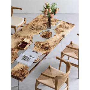 2024 <span class=keywords><strong>Promotion</strong></span> performance à coût élevé Table multifonctionnelle en bois de noyer massif Table de conférence bureau table en résine époxy - Product Image 4