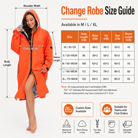 Jubah Ganti Tahan Air Premium Berlapis Sherpa, Parka Renang untuk Berselancar, Berenang, Cuaca Dingin, OEM Label Pribadi