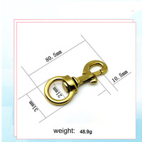 Vente en gros de 80mm de haut en acier inoxydable 316 fermoir mousqueton à ressort pivotant pour laisse de chien