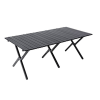 Table de camping pliante de grande qualité pour l'extérieur, table de pique-nique multifonctionnelle, mobilier en acier au carbone