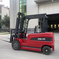 Chariot élévateur à fourche pour manutention de conteneurs et de quais de 3,5 tonnes avec pneus pleins, batterie au plomb-acide, fonctionnement assis
