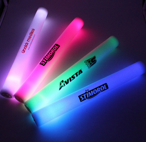 Glowing Multi Color LED Light Foam Stick Concert Cheer Neon Party Customizable Promotional Party Supplies Foam Glow Stick