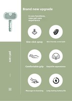 Tondeuse de toilettage pour animaux domestiques à déclenchement rapide, démêlage en profondeur des poils flottants, en acier inoxydable, avec boîte de rangement de protection portable