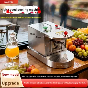 เครื่องปอกผลไม้เชิงพาณิชย์แบบอัตโนมัติเต็มรูปแบบ สำหรับส้ม ส้มโอ ลูกแพร์ - รุ่นตั้งโต๊ะไฟฟ้า 110V/220V สำหรับร้านค้า - Product Image 4