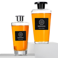 Diffuseur en verre de 1000 ml au design luxueux avec bouchon à vis en bois et logo personnalisé