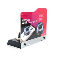 Comptoir de table personnalisé Présentoir de haut-parleurs en acrylique Présentoir audio Présentoir détachable pour microphone