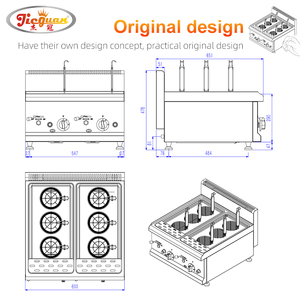 <span class=keywords><strong>Station</strong></span> de cuisson de pâtes au gaz, comptoir de Table, cuisinière de pâtes au gaz, de nouilles, <span class=keywords><strong>Station</strong></span> commerciale avec 6 paniers - Product Image 3