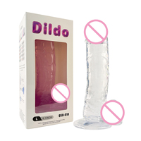 Dildo transparent en TPE pas cher, 6, 7, 8, 9 pouces, réaliste, avec ventouse, pénis souple, jouet sexuel pour adultes, pour femmes, hommes, gays, débutants