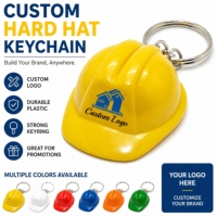 Porte-clés personnalisé en forme de mini casque de chantier 3D avec ouvre-bouteille, logo personnalisé, pour cadeau