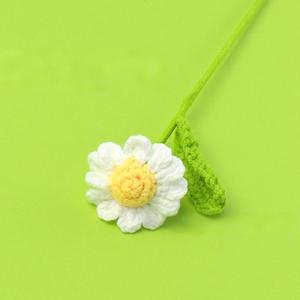 New Arrival Delicate Multi Color Crochet Daisy <strong>Branch</strong> with Leaf Wholesale Woolen Knitted Flower <strong>Decoration</strong> Ornament <strong>for</strong> Gifts - Product Image 4