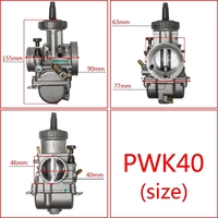 Carburateur Racing Keihin PWK 33mm 36mm 38mm 40mm 42mm pour Honda Yamaha Kawasaki Suzuki ATV Quad Pit Dirt Bike Moto