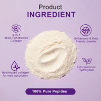 Poudre de peptides de collagène avec logo et étiquette personnalisés OEM/ODM, complément beauté pour la peau, les cheveux et les ongles, marque privée