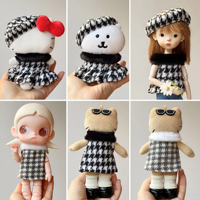 Vêtements de poupée originaux de 10 cm/17 cm pour Labubu Zsiga Hello Kitty, jupe pour poupée BJD Barbie de 6 pouces, vêtements en vrac