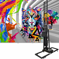Nouvelle imprimante murale verticale UV intelligente semi-automatique 3D XP600 à 5 couleurs d'encre, 1 an de garantie pour la décoration de bâtiments