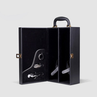 Vente en gros d'usine : Coffret de présentation en cuir pour 2 bouteilles, emballage cadeau pour vin et boîtes d'expédition de vin personnalisées