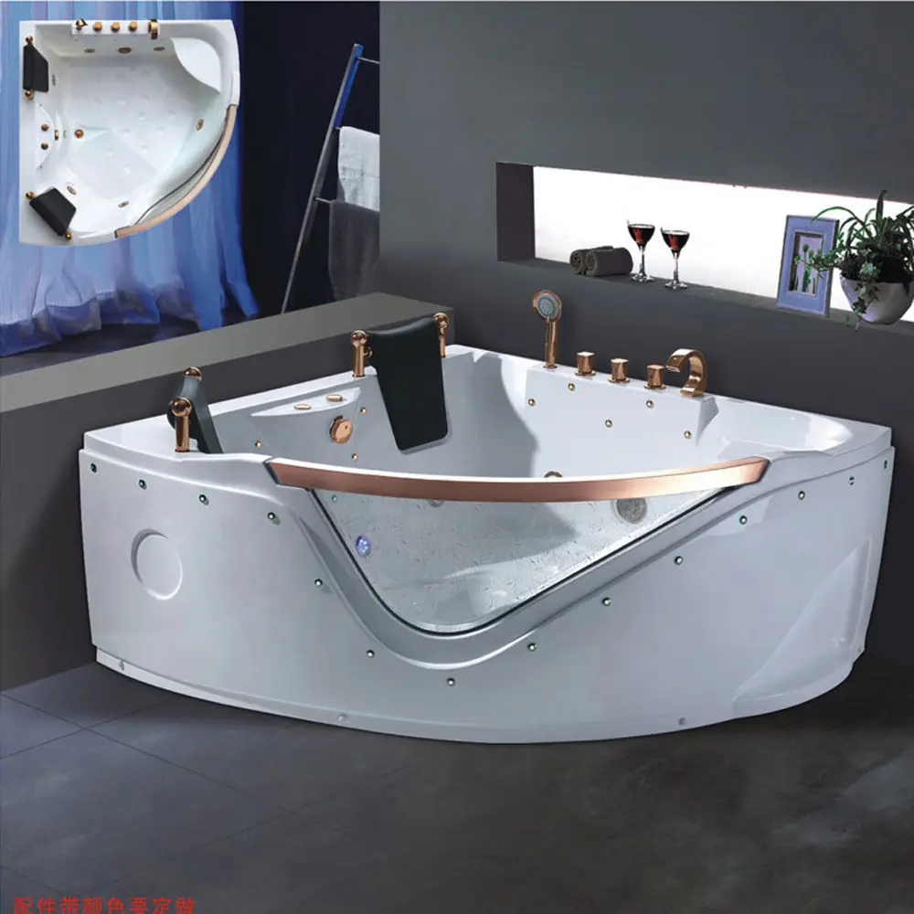 BALIS 1.5เมตรผู้ผลิตอ่างอาบน้ำสองคนนวดอ่างอาบน้ำที่มีวังวนอาบน้ำมุมสามเหลี่ยมอ่างอาบน้ำราคา