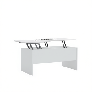 Tavolino da Caffè in Legno Ingegnerizzato Bianco Lucido 40.2x19.9x18.3, Arredamento Moderno per Soggiorno - Product Image 1