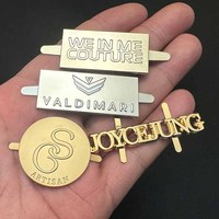 Etiquetas Metálicas Personalizadas con Logotipo para Bolsos, Placas de Metal con Nombre Estampado para Bolsos de Mano, Aleación de Zinc