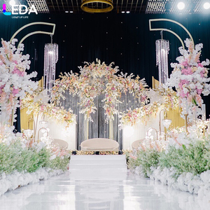 LEDA Modern Custom Wedding Backdrop White Structure Event Background Panel for Wedding Activities - Product Image 3