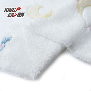 Kingcason-tela de franela para el hogar, diseño personalizado de arco iris, Luna, corazón, estampado Offset de dos lados, para invierno - Product Image 4