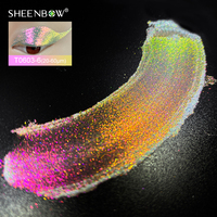 Poudre Multichrome Sheenbow Glitter Aurora, Poudre Néon Duochrome, Effet Pigment Caméléon pour le Maquillage et les Fournitures d'Impression 3D