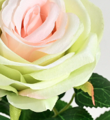 Rose artificielle en pot, fleur de rose artificielle unique avec pot noir, décoration de table, bonsaï pour la maison