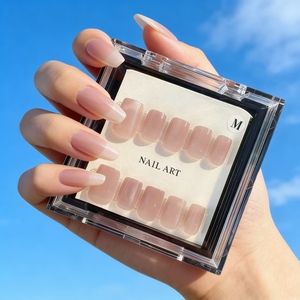 Hochwertige Süße Handgemachte Künstliche Fingernägel mit Rosa Herzdesign zum Aufkleben - Product Image 2