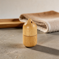 Bouteilles d'huiles essentielles et de parfums avec bouchons en bois de couleur uniques – Idéales pour la maison, le bureau et les voyages – Flacons roll-on en verre