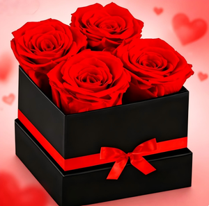 <span class=keywords><strong>Rose</strong></span> Eterne Conservate in Scatola, 4 <span class=keywords><strong>Rose</strong></span> 2x2x8 Pollici, Rosse, Regalo di Compleanno e San Valentino per Donne/Uomini/Mamma - Product Image 3