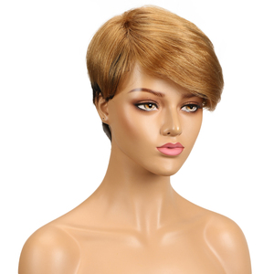 Peluca de corte Pixie, cabello humano, cierre de encaje sin pegamento, cabello humano precortado, pelucas cortas de Pixie prearrancadas con pelucas de cabello de bebé para <span class=keywords><strong>mujer</strong></span> - Product Image 2
