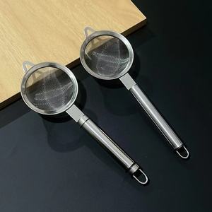 Colador de malla de acero inoxidable, colador de cocina de malla pequeña para harina, filtro de aceite, colador para freír, solo lavar a mano - Product Image 1