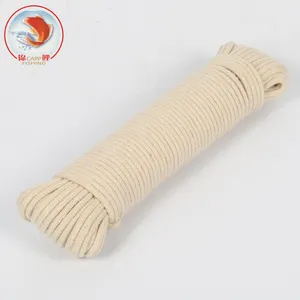 Corda di cotone intrecciata in cotone intrecciato di alta qualità con cordino di macramè di colore naturale