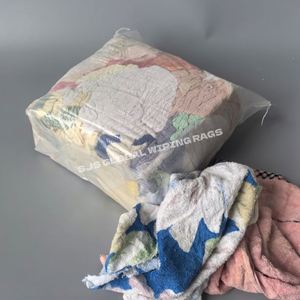 ผ้าเช็ดทำความสะอาดทำจากผ้าฝ้ายรีเคลมคุณภาพพรีเมียม พิมพ์ลายผสม ซึมซับน้ำมันและน้ำได้ดี เหมาะสำหรับงานอุตสาหกรรม - Product Image 1