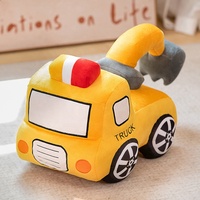 Vente en gros de jouets en peluche personnalisés sur le thème des véhicules (voiture, avion, ambulance, excavatrice, camion de pompiers, train), poupées en peluche, cadeaux en peluche douce, OEM ODM