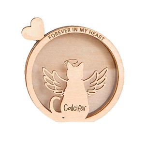 Pet Hair Box Round Wood Airtight <b>Urn</b> For <b>Cat</b> Memorial With Fur Collection DIY Keepsake - Product Image 5