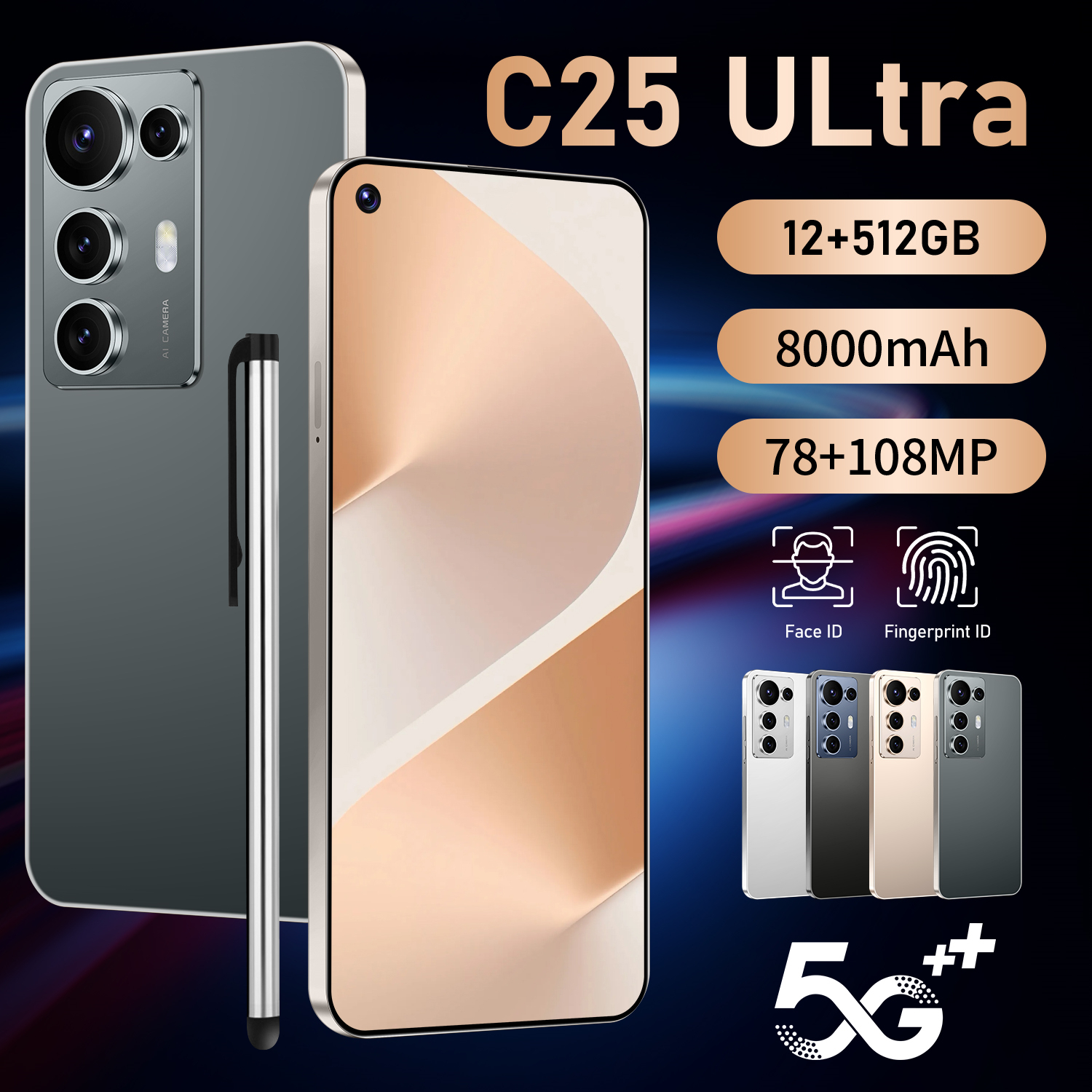 4g 5g 6.8inch Android Infinix C25 ultra Cellphone Mobile Phone