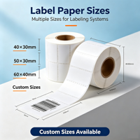 Rouleaux d'étiquettes thermiques pour supermarchés, aliments frais, pesage, codes-barres, autocollants de prix, personnalisés, OEM, vente en gros, usine chinoise