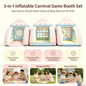 Jeux <span class=keywords><strong>de</strong></span> Carnaval Gonflables Personnalisés pour Enfants avec Jeu <span class=keywords><strong>de</strong></span> Lancer d'Anneaux, Cible <span class=keywords><strong>de</strong></span> Fléchettes et Stand <span class=keywords><strong>de</strong></span> Jeu Gonflable pour Fêtes, Idéal pour Location d'Anniversaires - Product Image 5
